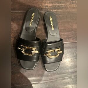 Black Ferragamo Sandal